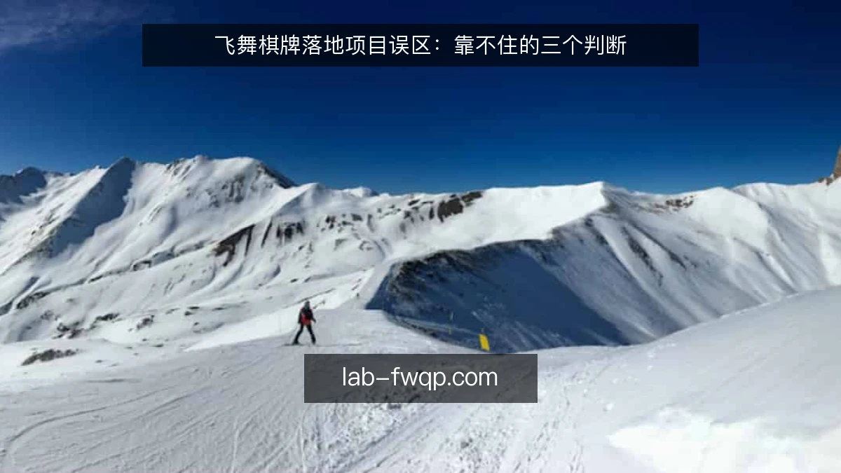 飞舞棋牌落地项目误区：靠不住的三个判断